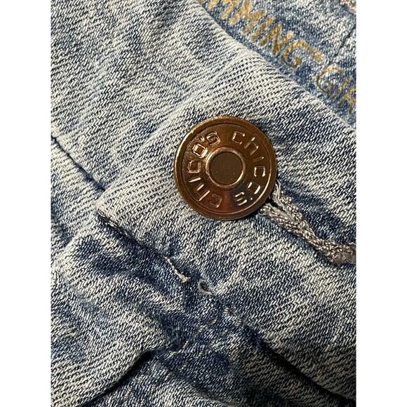 Chicos So Slimming Girlfriend Ankle Faded Blue Floral Print Crop Jeans 00 - Picture 4 of 9